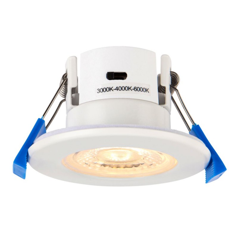Saxby-109804 - ShieldECO - IP65 White CCT Recessed Downlight Ø 8.2 cm