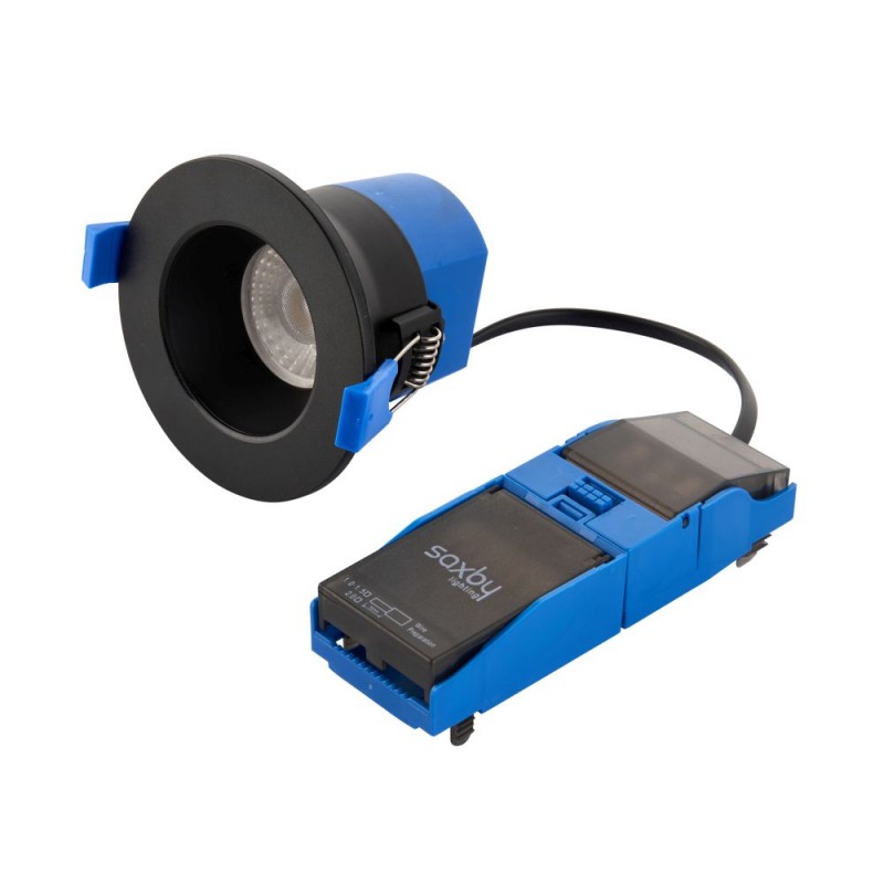 Saxby-112542 - ShieldPRO Anti-Glare - IP65 Black CCT Recessed Downlight Ø 9.4 cm