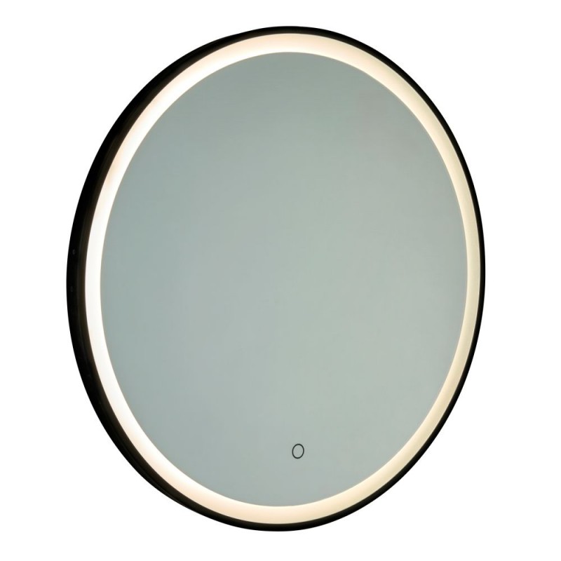 Saxby-118624 - Aniani - Bathroom Black CCT Round Mirror with Hanger Strap