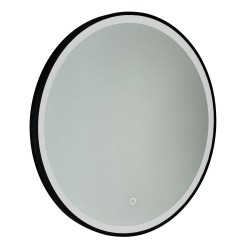 Aniani - Bathroom Black CCT Round Mirror with Hanger Strap