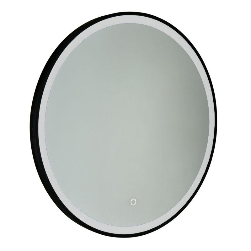 Saxby-118624 - Aniani - Bathroom Black CCT Round Mirror with Hanger Strap