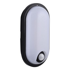 Pillo PIR - Black & White Oval CCT Bulkhead with Sensor