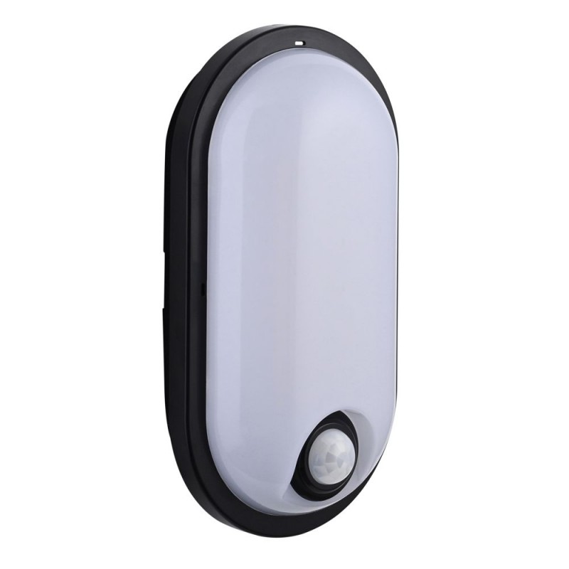 Saxby-118827 - Pillo PIR - Black & White Oval CCT Bulkhead with Sensor