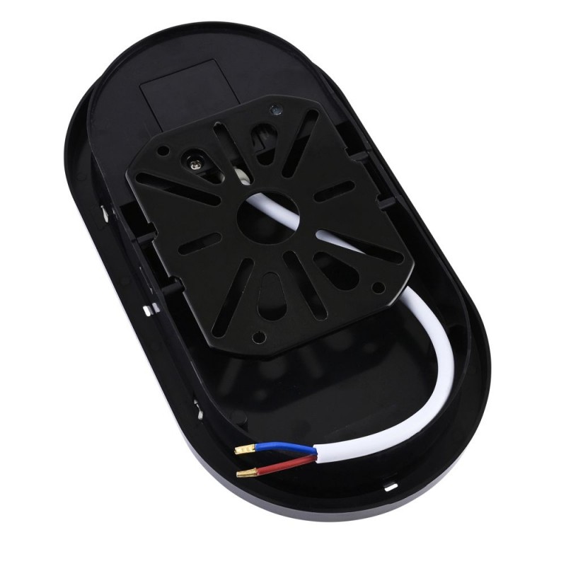 Saxby-118827 - Pillo PIR - Black & White Oval CCT Bulkhead with Sensor