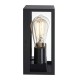 Saxby-118838 - Breton - Outdoor Black Lantern Twin Wall Lamp