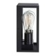 Saxby-118838 - Breton - Outdoor Black Lantern Twin Wall Lamp