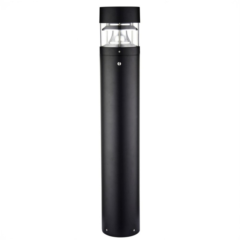 Saxby-119099 - Zone - Textured Black Photocell Bollard with Clear Diffuser