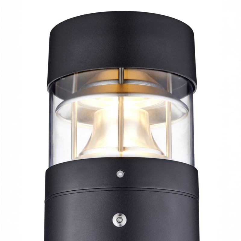 Saxby-119099 - Zone - Textured Black Photocell Bollard with Clear Diffuser