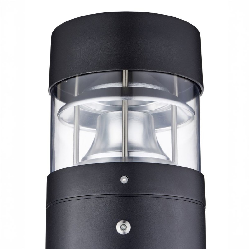 Saxby-119099 - Zone - Textured Black Photocell Bollard with Clear Diffuser