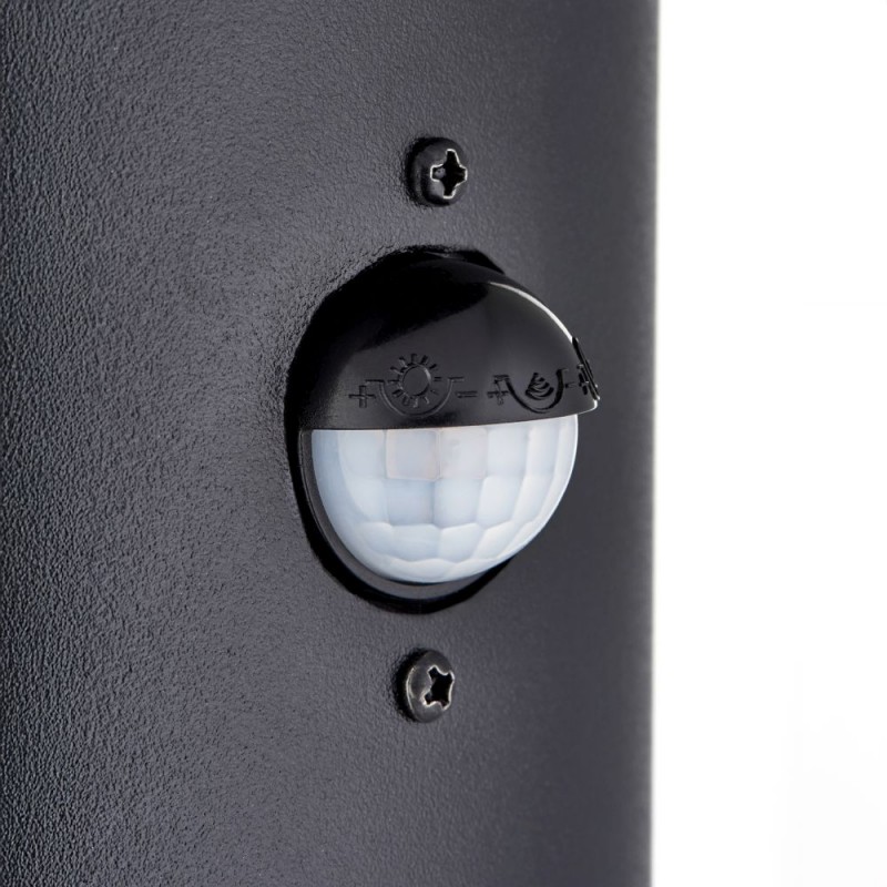 Saxby-119100 - Louvre - Outdoor Matt Black PIR Bollard