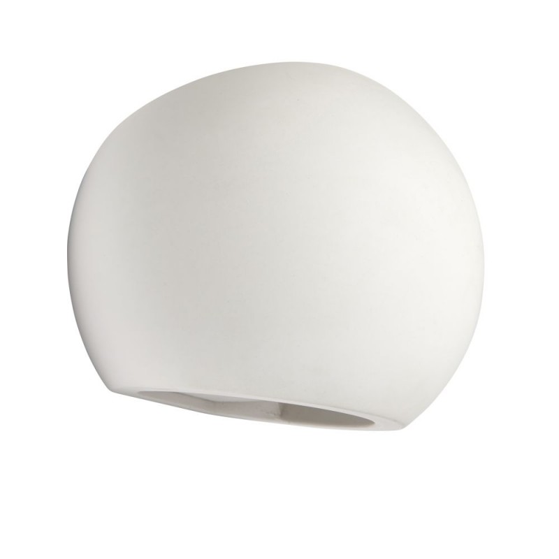 Saxby-119103 - Clarus - White Plaster Up&Down Wall Lamp