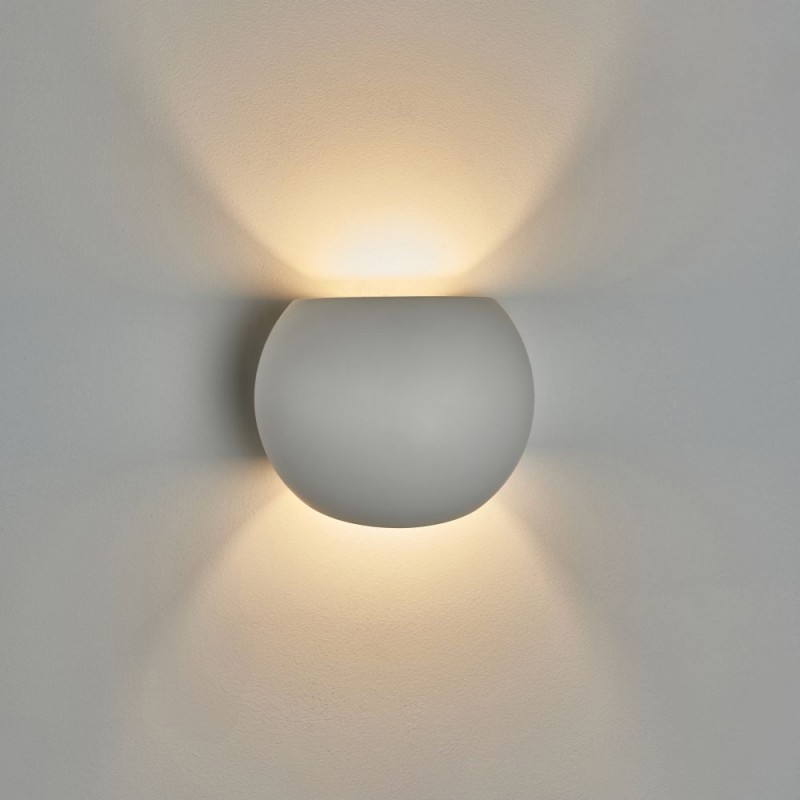 Saxby-119103 - Clarus - White Plaster Up&Down Wall Lamp
