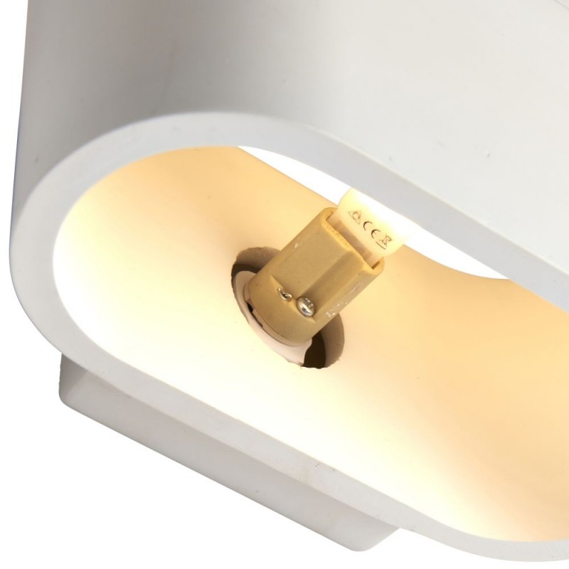 Saxby-119104 - Visus - White Plaster Up&Down Wall Lamp