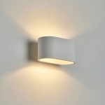 Visus - White Plaster Up&Down Wall Lamp