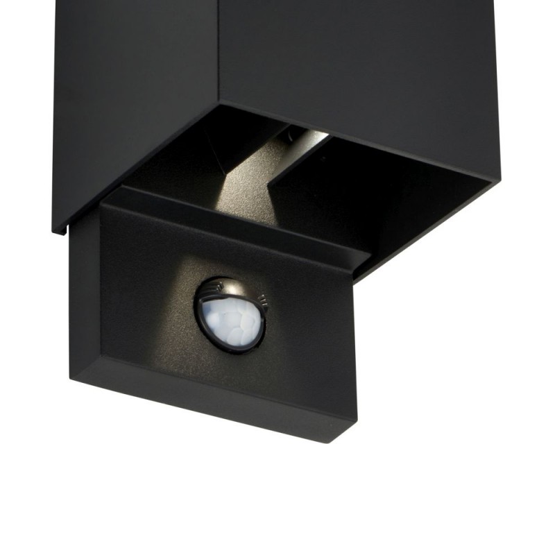 Saxby-120810 - Glover - LED Black Up&Down CCT Wall Lamp with PIR/Photocell Sensor