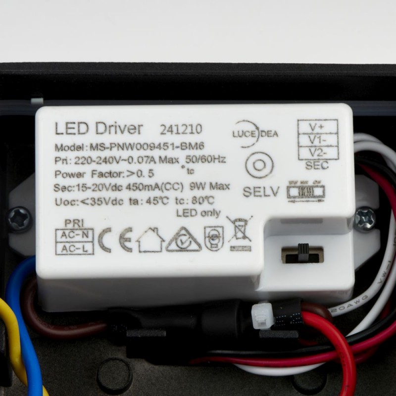 Saxby-120810 - Glover - LED Black Up&Down CCT Wall Lamp with PIR/Photocell Sensor