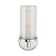 Saxby-120814 - Sten - Chrome Wall Lamp with Clear & White Glass Diffuser IP44