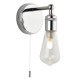 Saxby-120815 - Ori - Chrome Wall Lamp with Clear Glass Diffuser IP44