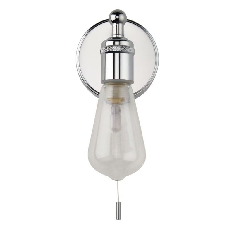 Saxby-120815 - Ori - Chrome Wall Lamp with Clear Glass Diffuser IP44