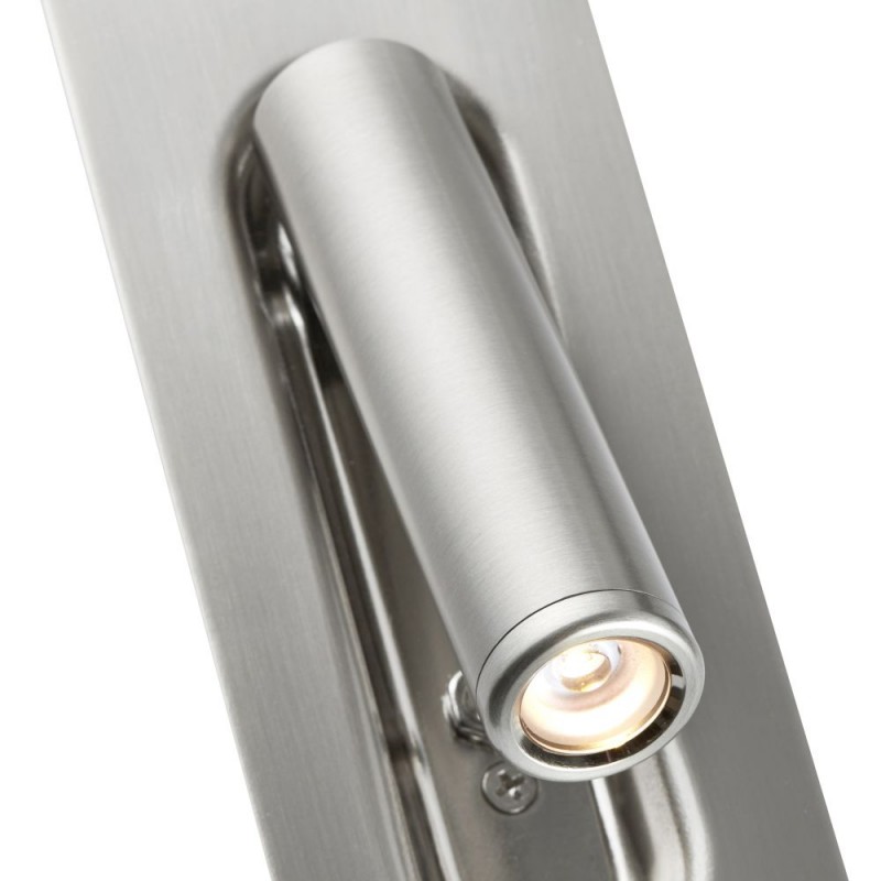 Saxby-120963 - Lumos - Brushed Satin Nickel Recessed Wall Lamp with USB & C Port