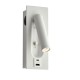 Saxby-120964 - Lumos - White Recessed Wall Lamp with USB & C Port