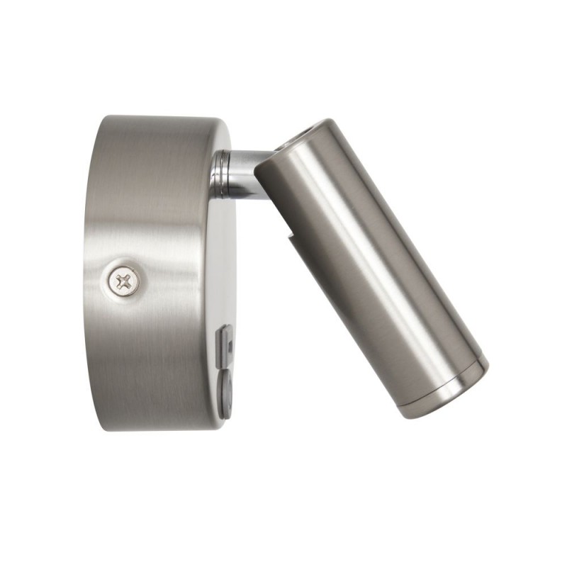 Saxby-120966 - Lumos Mini - Brushed Satin Nickel LED Wall Lamp with C Port