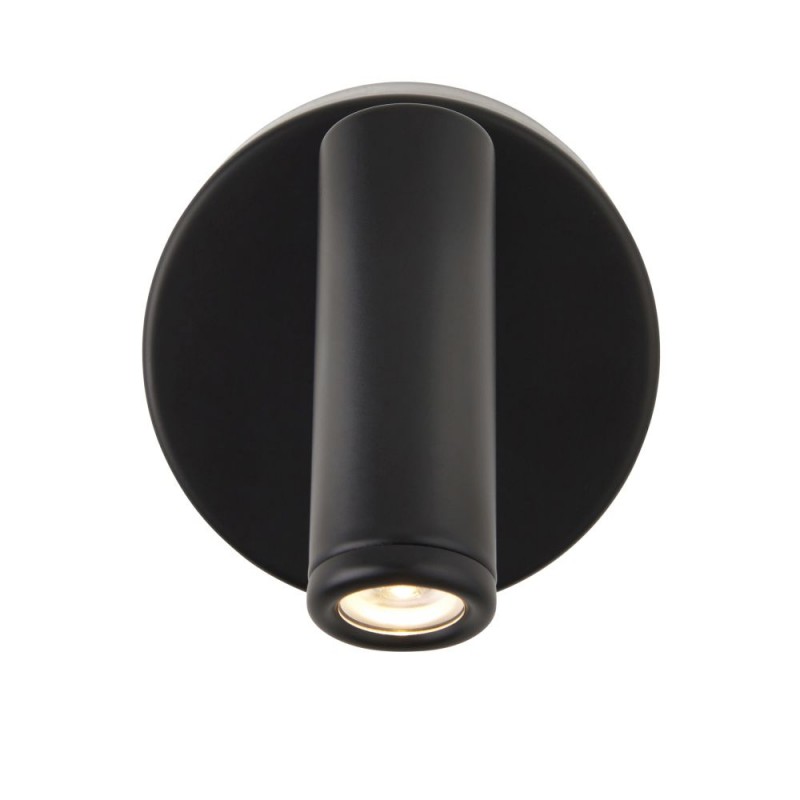 Saxby-120968 - Lumos Mini - Black LED Wall Lamp with C Port
