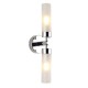 Saxby-121016 - Frost - Chrome 2 Light Wall Lamp with Frosted Glass IP44