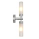 Saxby-121016 - Frost - Chrome 2 Light Wall Lamp with Frosted Glass IP44