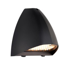 Forge - Matt Black CCT Wall Lamp with Dual-wattage Switch