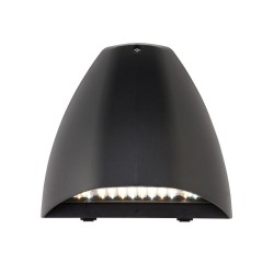 Forge - Matt Black CCT Wall Lamp with Dual-wattage Switch