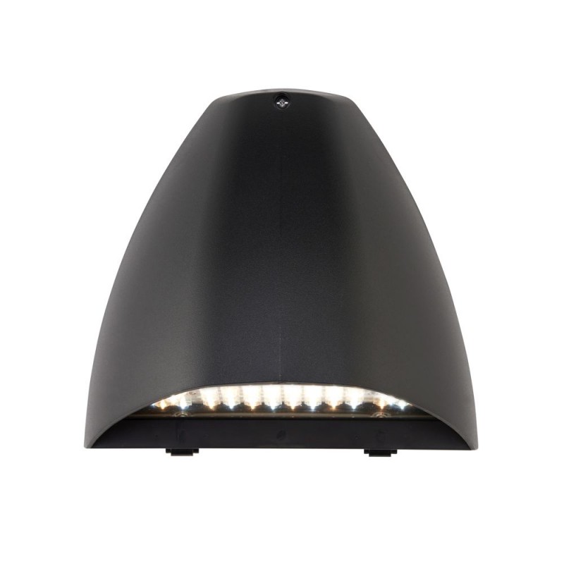 Saxby-121021 - Forge - Matt Black CCT Wall Lamp with Dual-wattage Switch