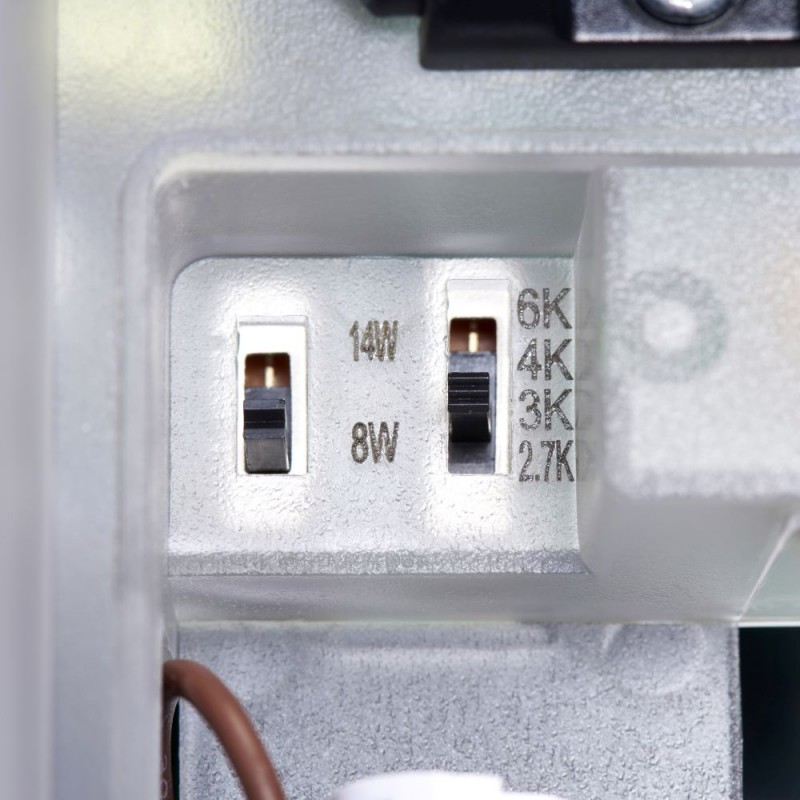 Saxby-121022 - Forge - Matt Black CCT Photocell Wall Lamp with Dual-wattage Switch