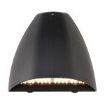 Forge XL - Matt Black CCT Wall Lamp with Multi-wattage Switch