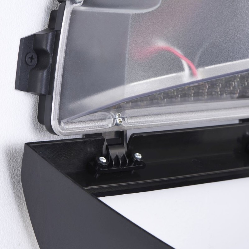 Saxby-121023 - Forge XL - Matt Black CCT Wall Lamp with Multi-wattage Switch