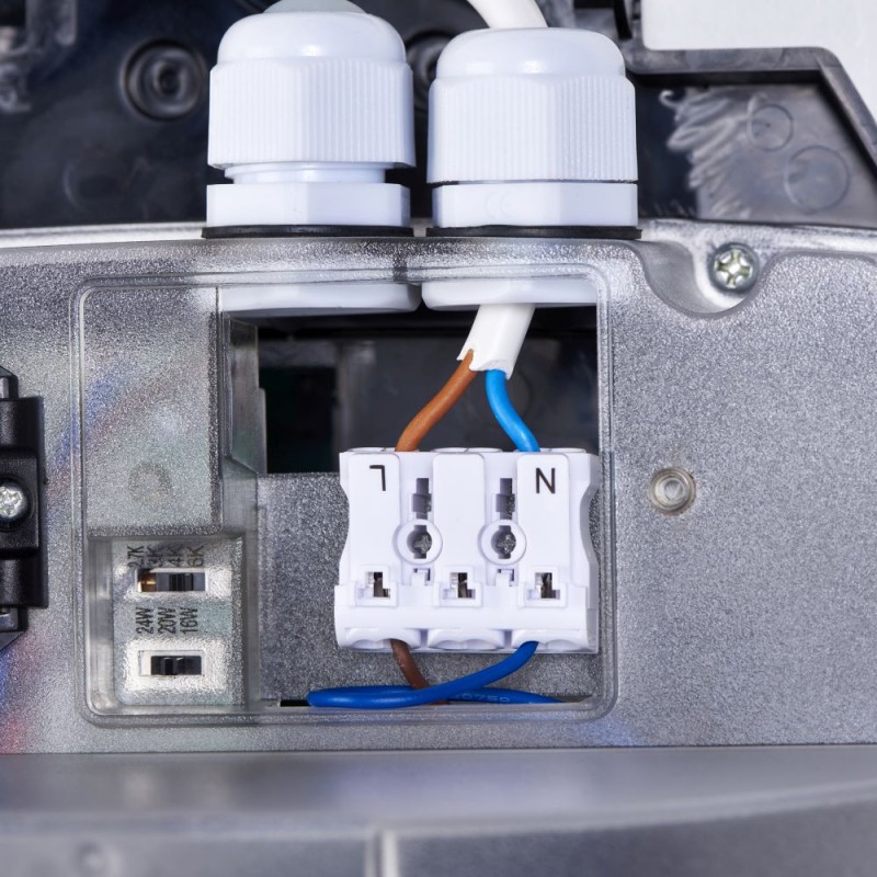 Saxby-121024 - Forge XL - Matt Black CCT Photocell Wall Lamp with Multi-wattage Switch