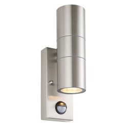 Scope - Stainless Steel Up & Down Wall Lamp with PIR/Photocell Sensor IP65