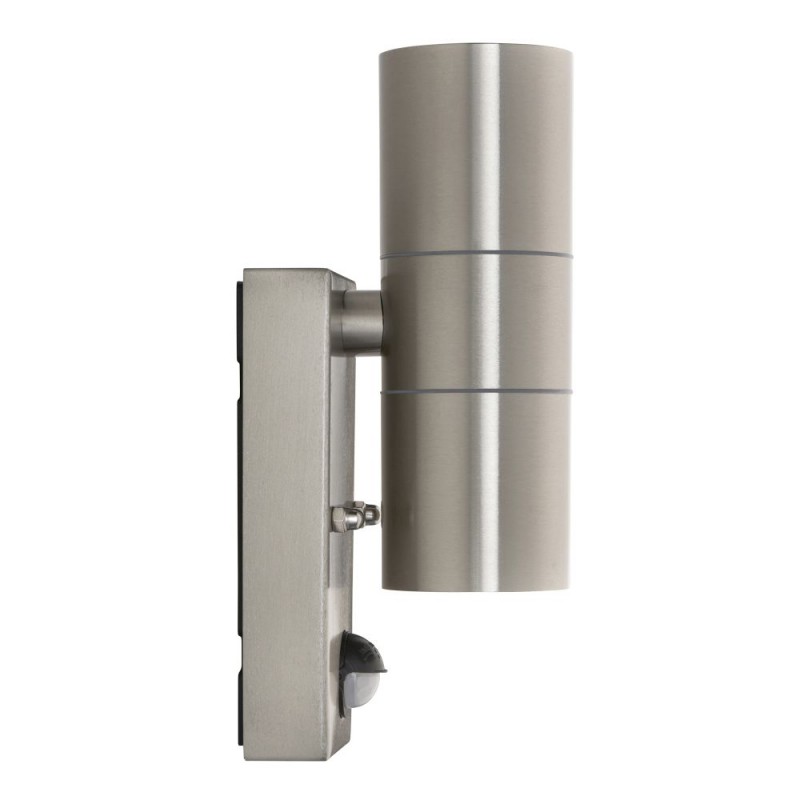 Saxby-121029 - Scope - Stainless Steel Up & Down Wall Lamp with PIR/Photocell Sensor IP65