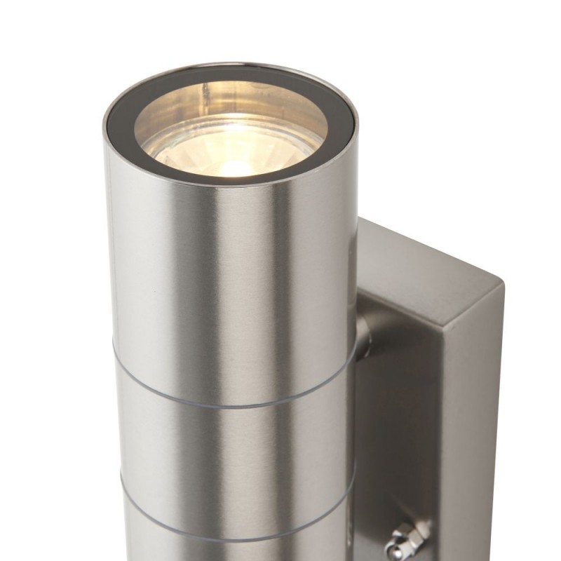 Saxby-121029 - Scope - Stainless Steel Up & Down Wall Lamp with PIR/Photocell Sensor IP65