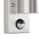 Saxby-121029 - Scope - Stainless Steel Up & Down Wall Lamp with PIR/Photocell Sensor IP65