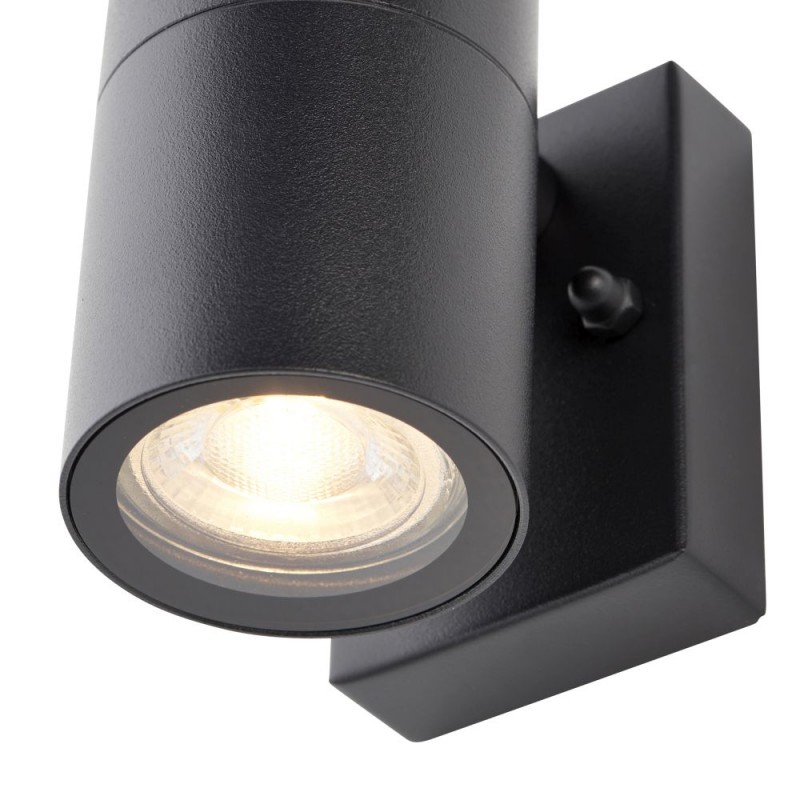 Saxby-121030 - Scope - Matt Black Wall Lamp IP65