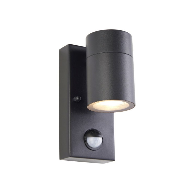 Saxby-121031 - Scope - Matt Black Wall Lamp with PIR/Photocell Sensor IP65