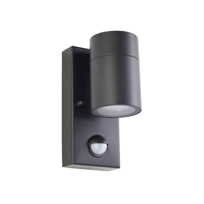 Saxby-121031 - Scope - Matt Black Wall Lamp with PIR/Photocell Sensor IP65