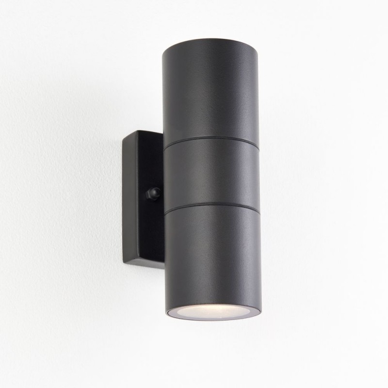 Saxby-121032 - Scope - Matt Black Up & Down Wall Lamp IP65