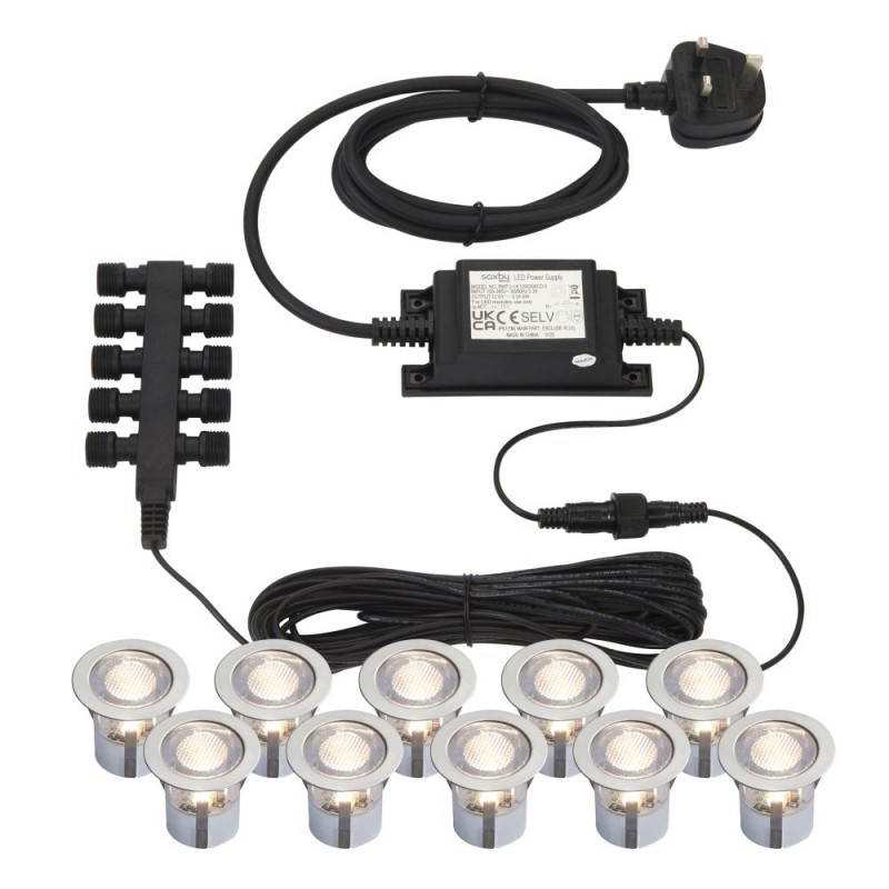 Saxby-13889 - Ikon - Set of 10 CCT Decking Lights ∅3.5