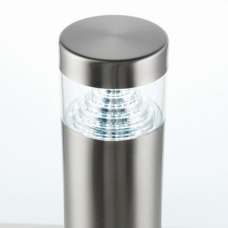 Saxby-13929 - Pyramid - LED Brushed Stainless Steel Bollard