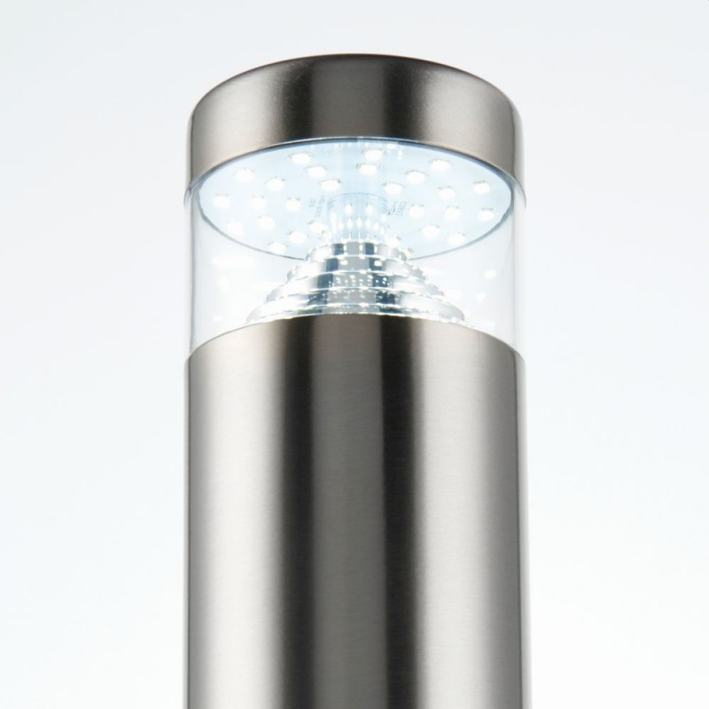 Saxby-13929 - Pyramid - LED Brushed Stainless Steel Bollard