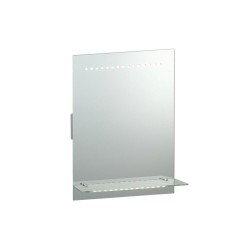 Omega - Bathroom Mirror with Shaver Socket & Glass Shelf