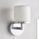 Saxby-39608 - Lipco - Chrome Wall Lamp with White Glass IP44