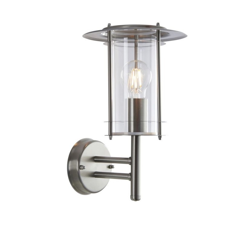 Saxby-4478182 - York - Outdoor Polished Stainless Steel Wall Lamp